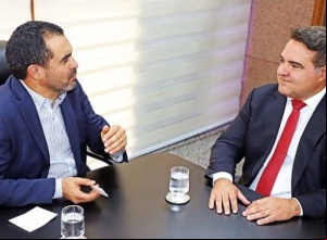 Governador Wanderlei Barbosa recebe vice-presidente do TCU, ministro Jorge Oliveira, e reforça o compromisso com o diálogo institucional